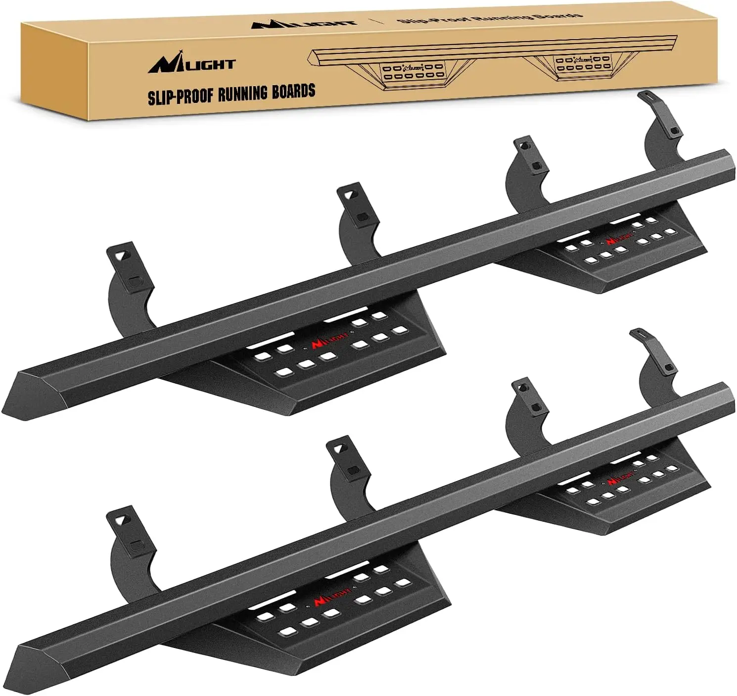 

Подносы для Toyota Tundra CrewMax Cab 2007-2021 гг., 3,6-дюймовые боковые ступеньки с болтом, черный порошковое покрытие