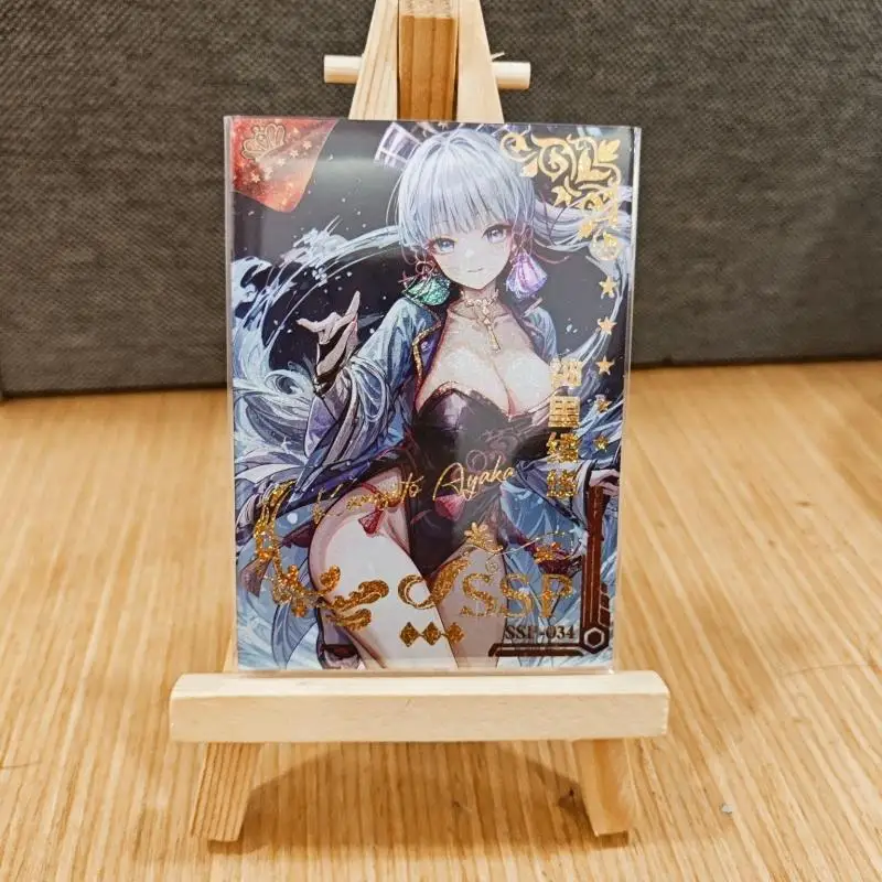 Meet The Goddess SSP Series Anime Hatsune Miku Kamisato Ayaka Cartoon Game Collection Rare Cards Board Game Toys Birthday Gift