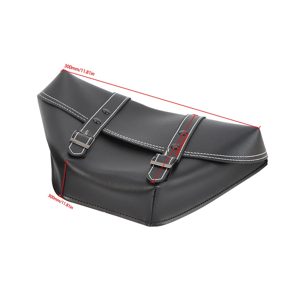 1 Pair Motorcycle Side Saddle Bag PU Leather Classic Motorbike Tool Saddlebag For Universal Cafe Racer Honda CB Custom Japstyle