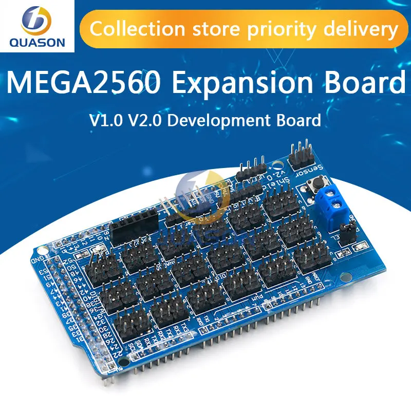 For Arduino MEGA Sensor Shield V1.0 V2.0 Dedicated Expansion Development Board MEGA 2560 Sup IIC Bluetooth SD Robot Parts DIY