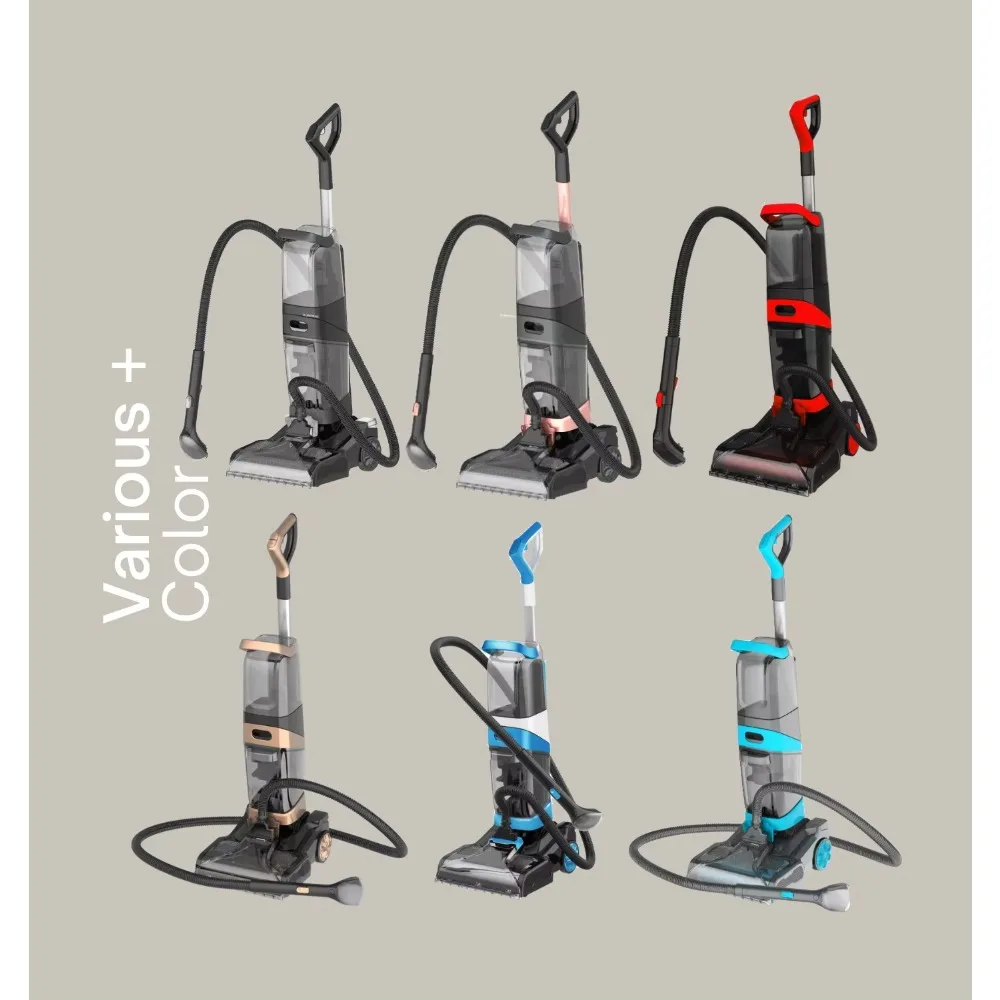 1200W Bagless Hand‑Held Wet Dry Steam Vacuum Cleaner, 2.9L Hot Water Scrubbing Extractor for Household Deep Cleaning