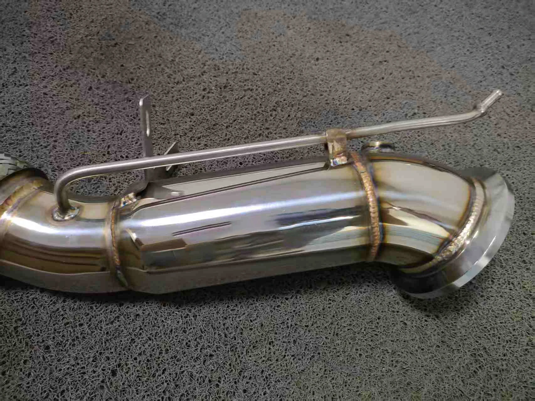 Exhaust DownPipe CNC Machined for 2021 BMW G20/G28 325i/Li/330i B48 2.0T Kit 304 Stainless Steel Mirror Polished