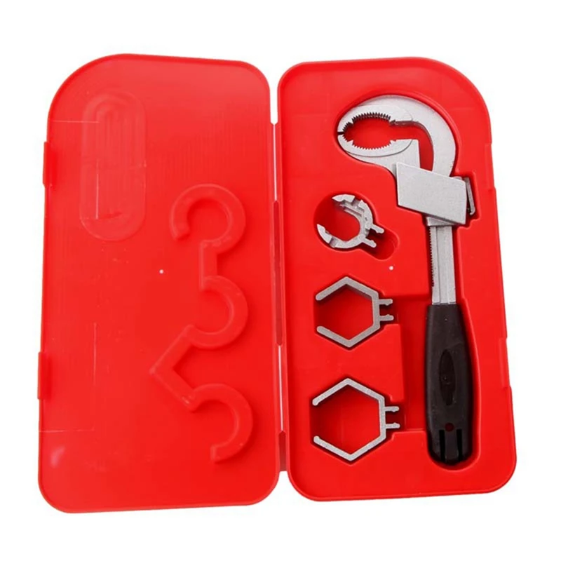 Multi-Purpose Sink Wrench Adjustable Wrench Arc Toothed Movable Wrench Plumbing Sink Installation Tool