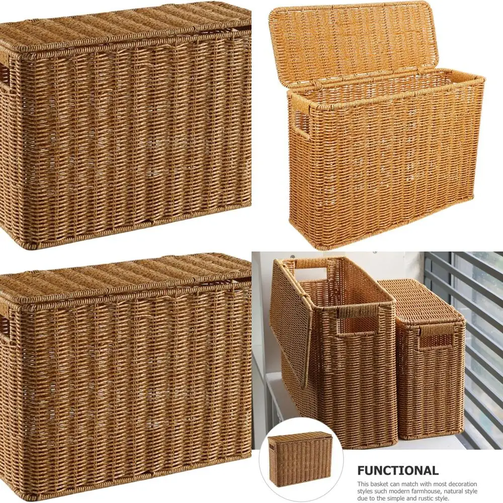 

15 Inch Tall Storage Box with Lid for Home, Office, Toys, and Magazines