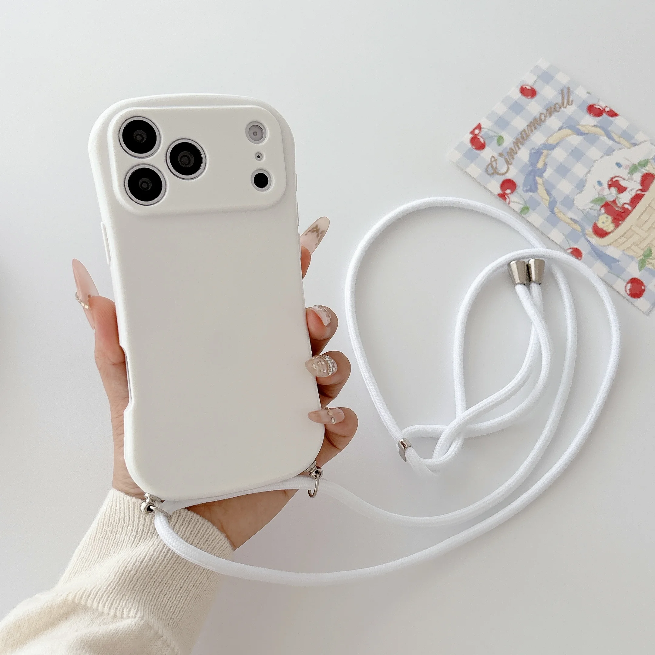 Candy Colored Fashion Diagonally Across Lanyard Phone Case For iPhone 17 16 15 14 13 12 11 Pro Max Plus Air Shockproof Cover view 6