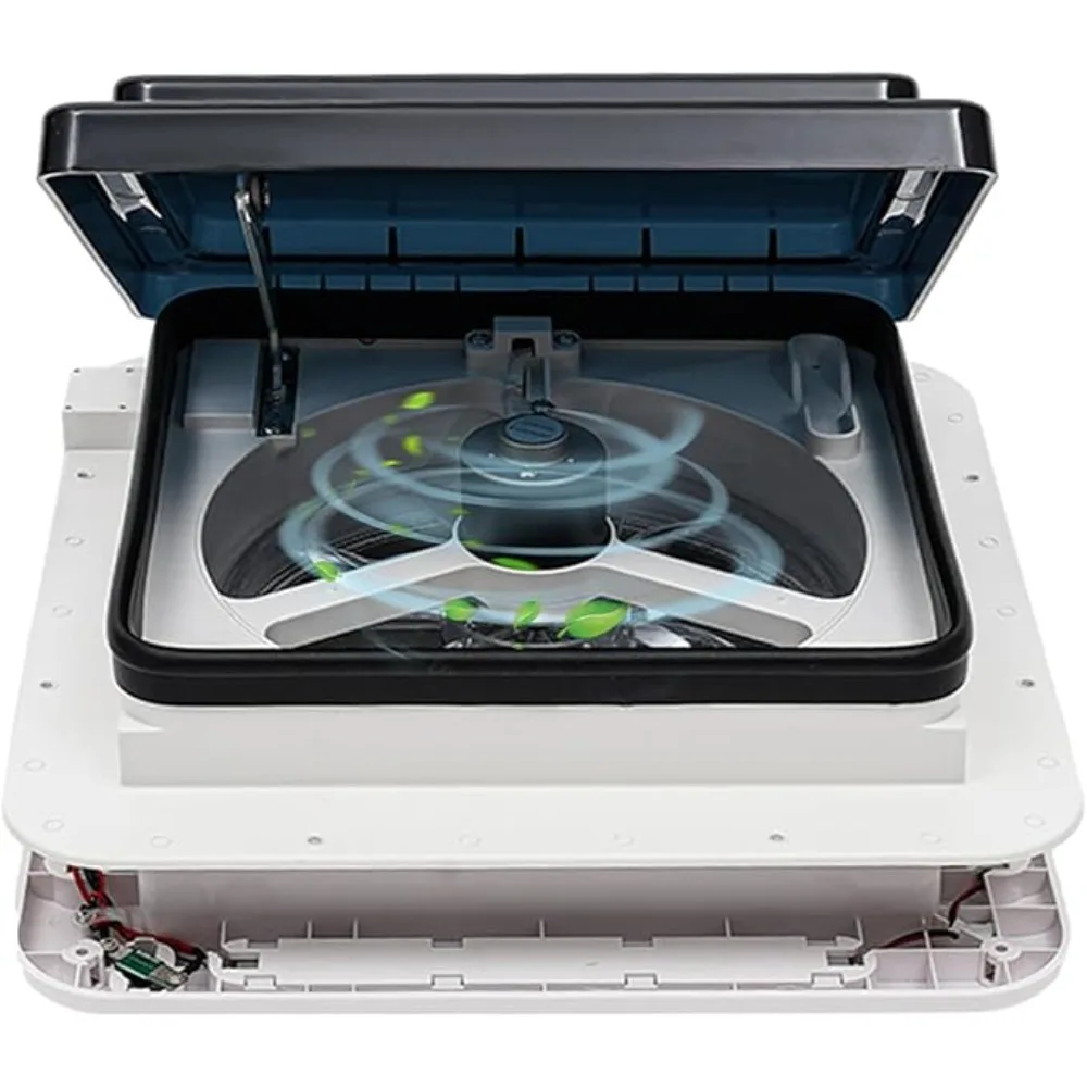 Ventilation de caravane-ventilateur de toit RV 12V ventilateur d'extraction réversible caravane avec lumière LED, Ventilation de toit pour