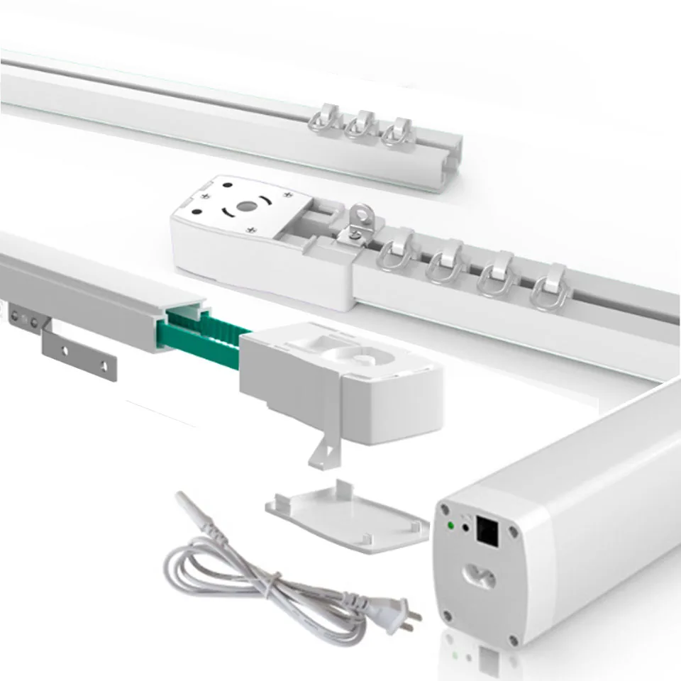 

Manufacturer Smart Home Products Motorized Aluminum Curtain Motor And Track Ceiling Electric Curtain Track Rail