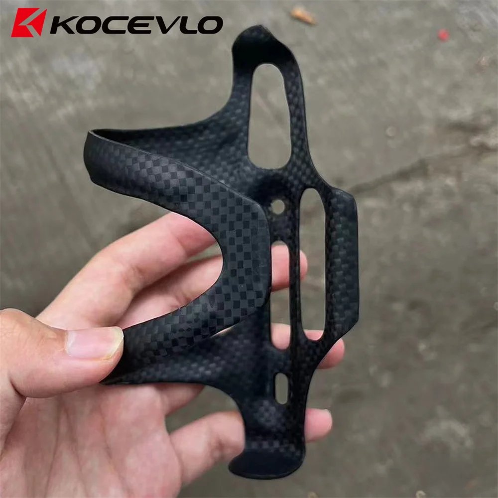 KOCEVLO Carbon Side Load Bicycle Water Bottle Cage Mountain Road Bike Water Bottle Holder, 3K Matte Black, Ultralight 20g