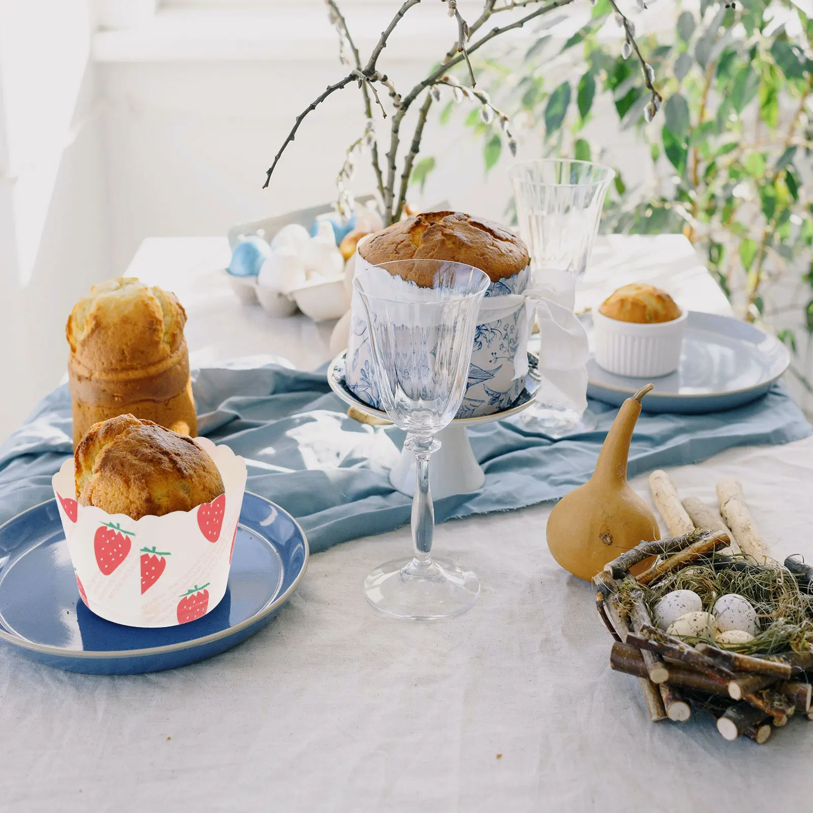 

50Pcs Muffin Paper Cups Cupcake Liners Non-Stick Baking Wrappers for Professional Home Bakery Birthdays Cake Cups