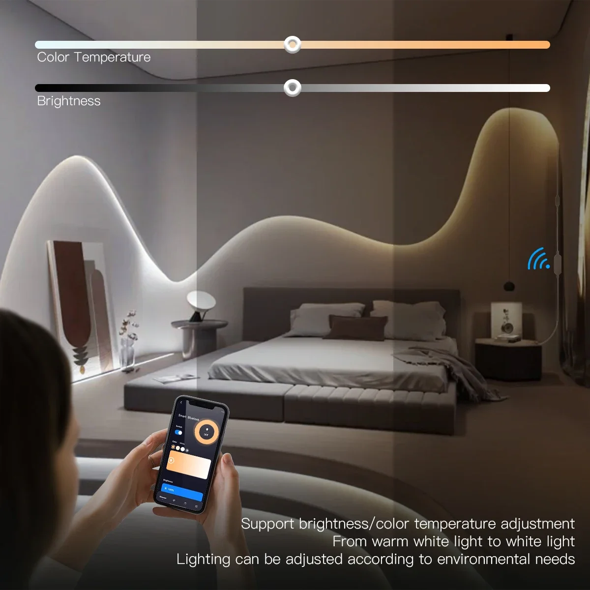 2-6pcs Wall Silencing Board Decor Lamp Fireproof Pure Silicone Tube 24V Tuya Zigbee COB Neon Light Strip for Multi-layer Cabinet