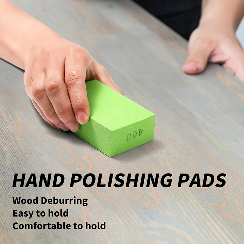 แผ่นขัดมือเพชร,3PCS Diamond Sanding Pads 60/200/400 Grit Sanding Blockโฟมสําหรับกระเบื้องแก้วหิน