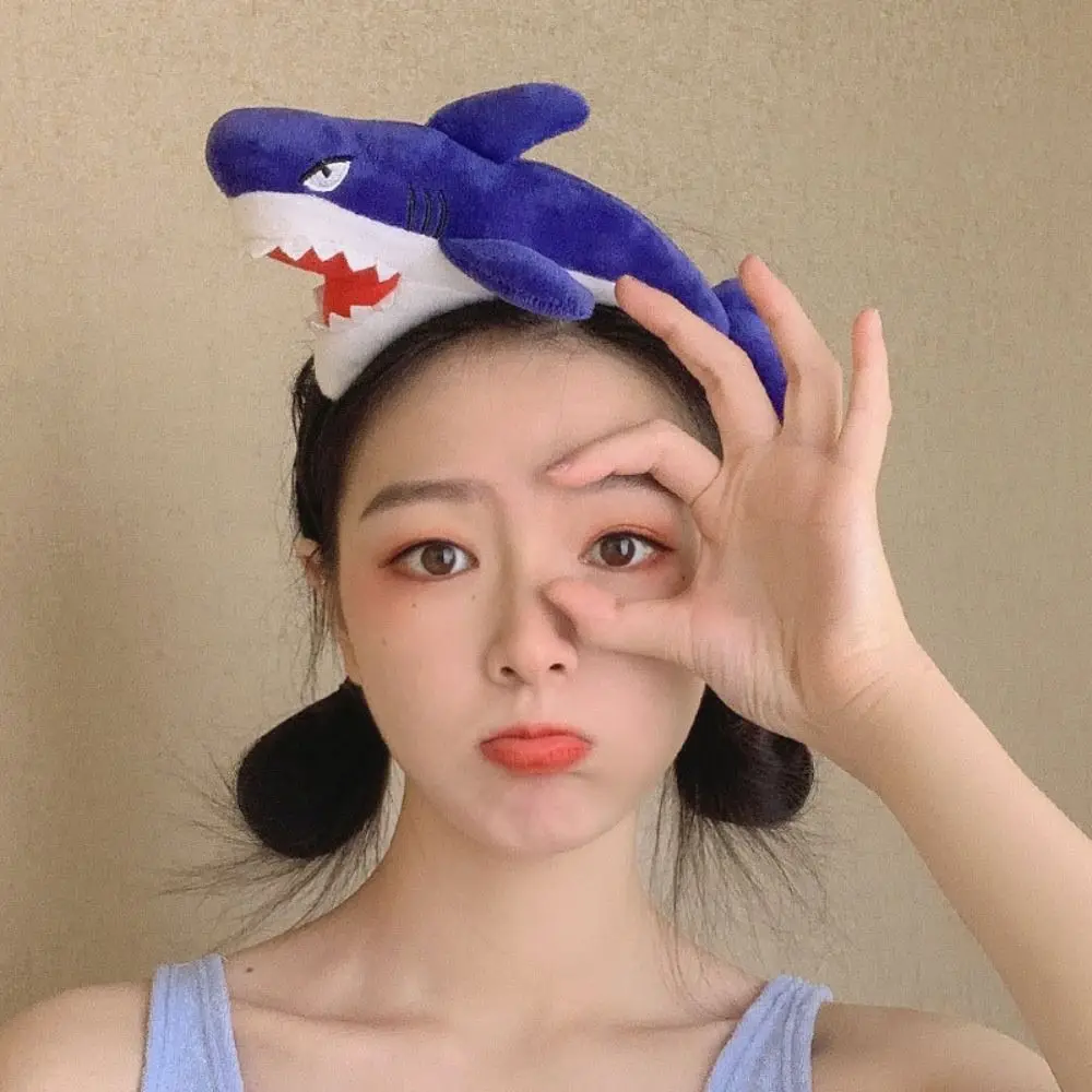 Fashion Cartoon Cartoon Hairband Shark Cotton Cute Headband Dinosaur Cotton Headband Woman