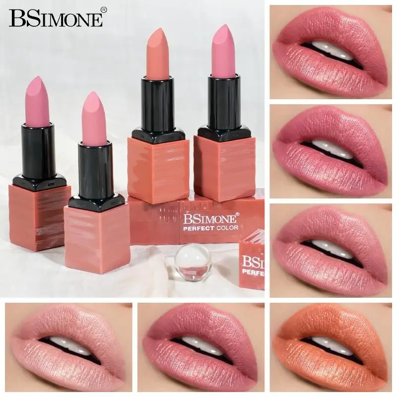 BSIMONE Multicolor Matte Lipstick Lip Gloss Long Lasting Non Stick Cup Moisturizing Color Not Easy To Fade Makeup