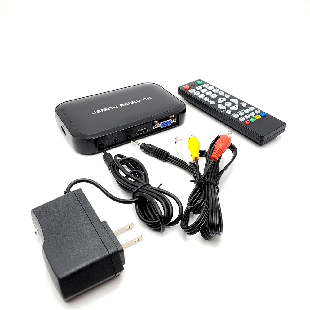 HDD Player Mini Full HD 1080P H.264 MKV HDD HDMI-Compatible Media Player Center USB OTG SD AV TV AVI RMVB RM M3