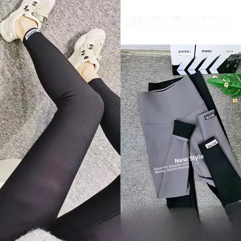 

Women's Yoga Pants arkskin Patterned Fce Lined Thiened Tight Elastic Butt Enhancing High Waist Sports Leggings