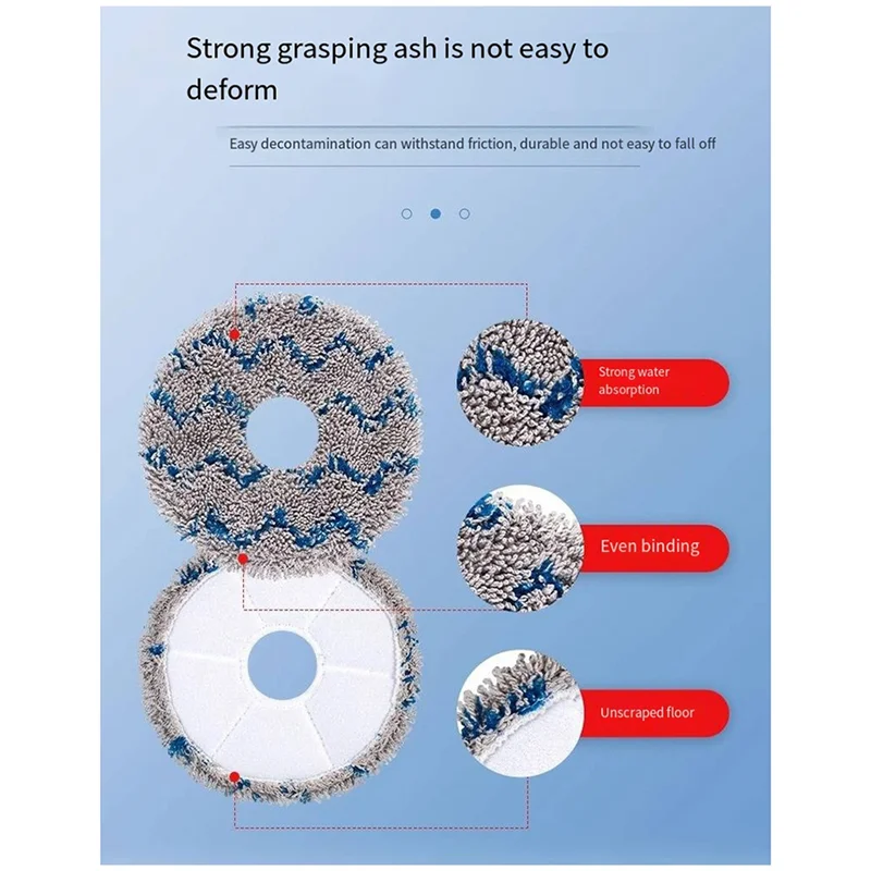 A21F-For Ecovacs Deebot X2S Machine Vacuum Cleaner Side Brush Rag Filter Clip Carbon Dust Bag