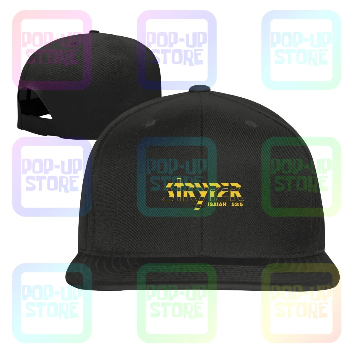 Stryper Isaiah 53 5 777 Metal Hair Band 1986 Tour Snapback Cap Baseball Caps Pop Classic Adjustable