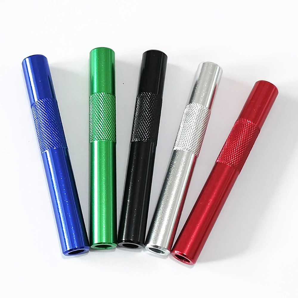 Portable Mini Straw Dispenser 3/5 Packs Reusable Aluminum Alloy Straw Tube Drinking Set with Clean Brush for Kitchen Outdoor