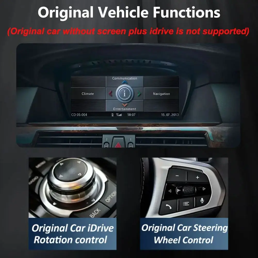 Wireless CarPlay Android 16 Car Multimedia Radio For BMW 5 3 Series E60 E61 E62 E63 E90 E91 E92 E93 CCC CIC GPS WIFI Wired Auto view 4