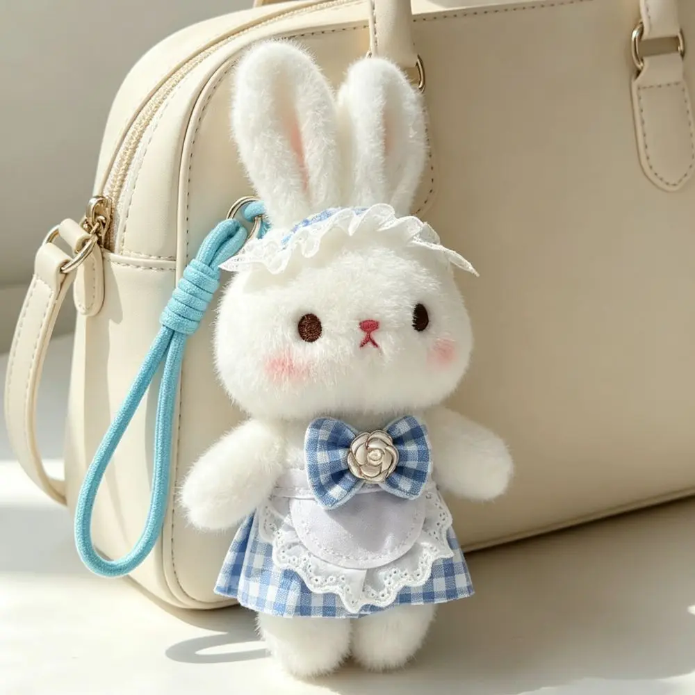 Creative Multicolor Cartoon Rabbit Keychain PP Cotton Key Ring Pendants Harry Buuny Bag Ornament Gifts