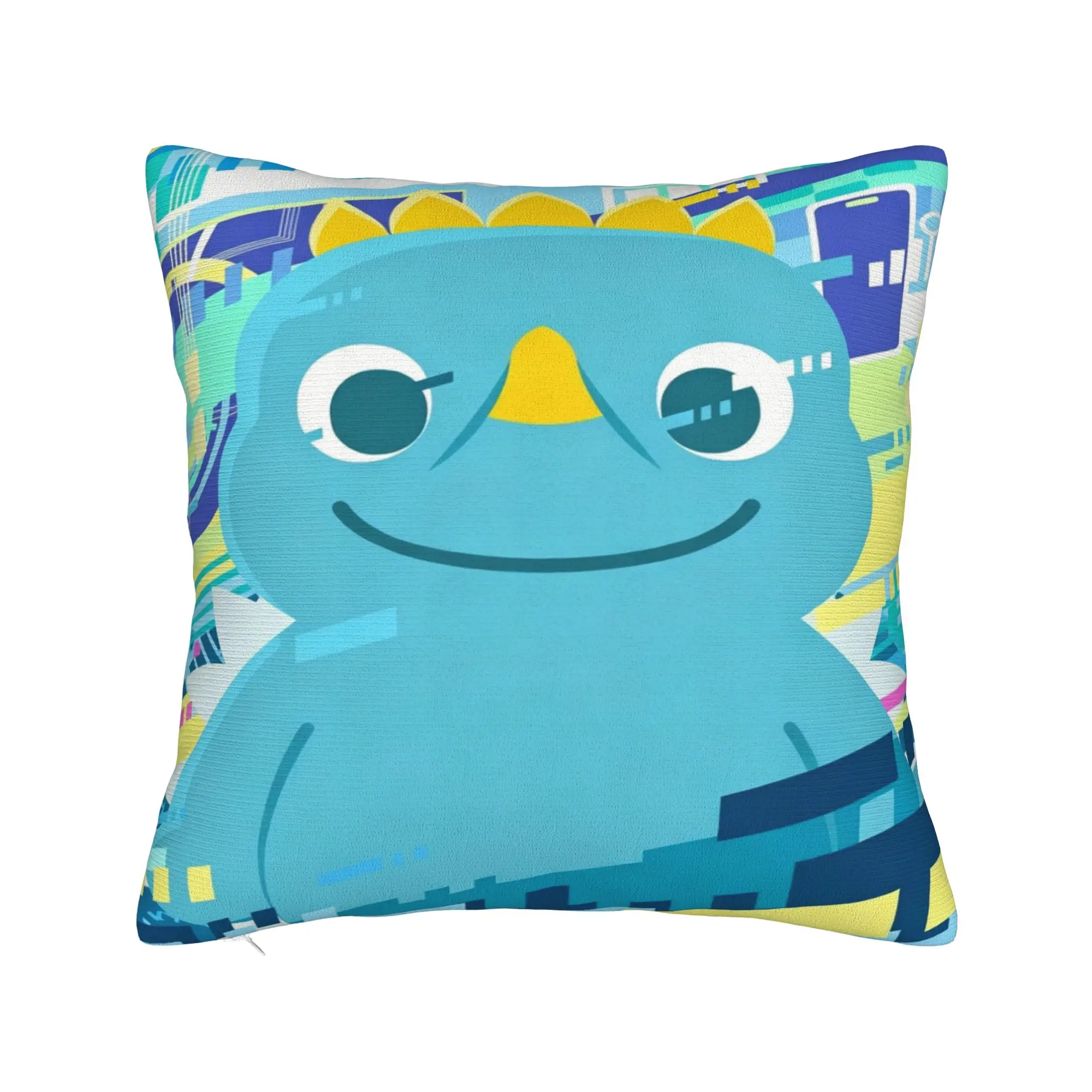 Chibi Monster Raids Again Square Pillowcases Polyester Bed Car Cartoon Cushion Case Cool Home Decoration Pillow Cover 45*45