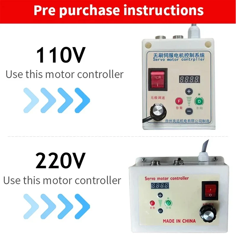 Imagem -06 - Motor sem Escova para Máquina de Costura Kit Servo Motor Cnc Motor ac 220v com Controlador de Velocidade 550w 1500w 2200w