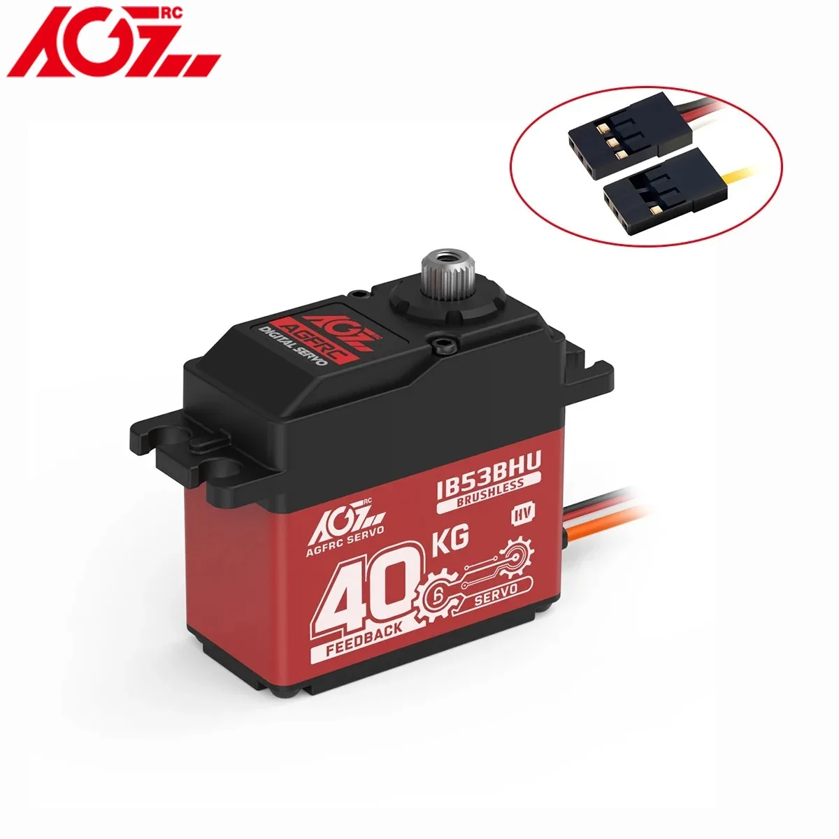 

AGFRC IA81BHLW IA73BHLW IB53BHU 40 кг 50 кг Аналоговый программируемый бесщеточный сервомотор с обратной связью, высоковольтный, со стальными шестернями, водонепроницаемый, для рулевого управления