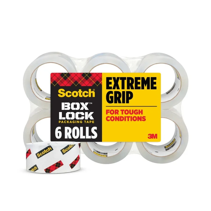 

Clear Box Lock Shipping Packaging Tape with 3 Core for Secure Parcel Protection 1.88 in x 54.6 yds per Roll 6 Rolls Total Ideal