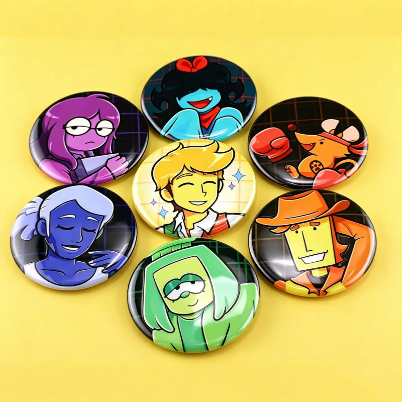 Deltarune Chapter 5 Button Set - Flowery Seth Character Badge Pin for Bag Jacket Hat Accessory Game Fan Gift