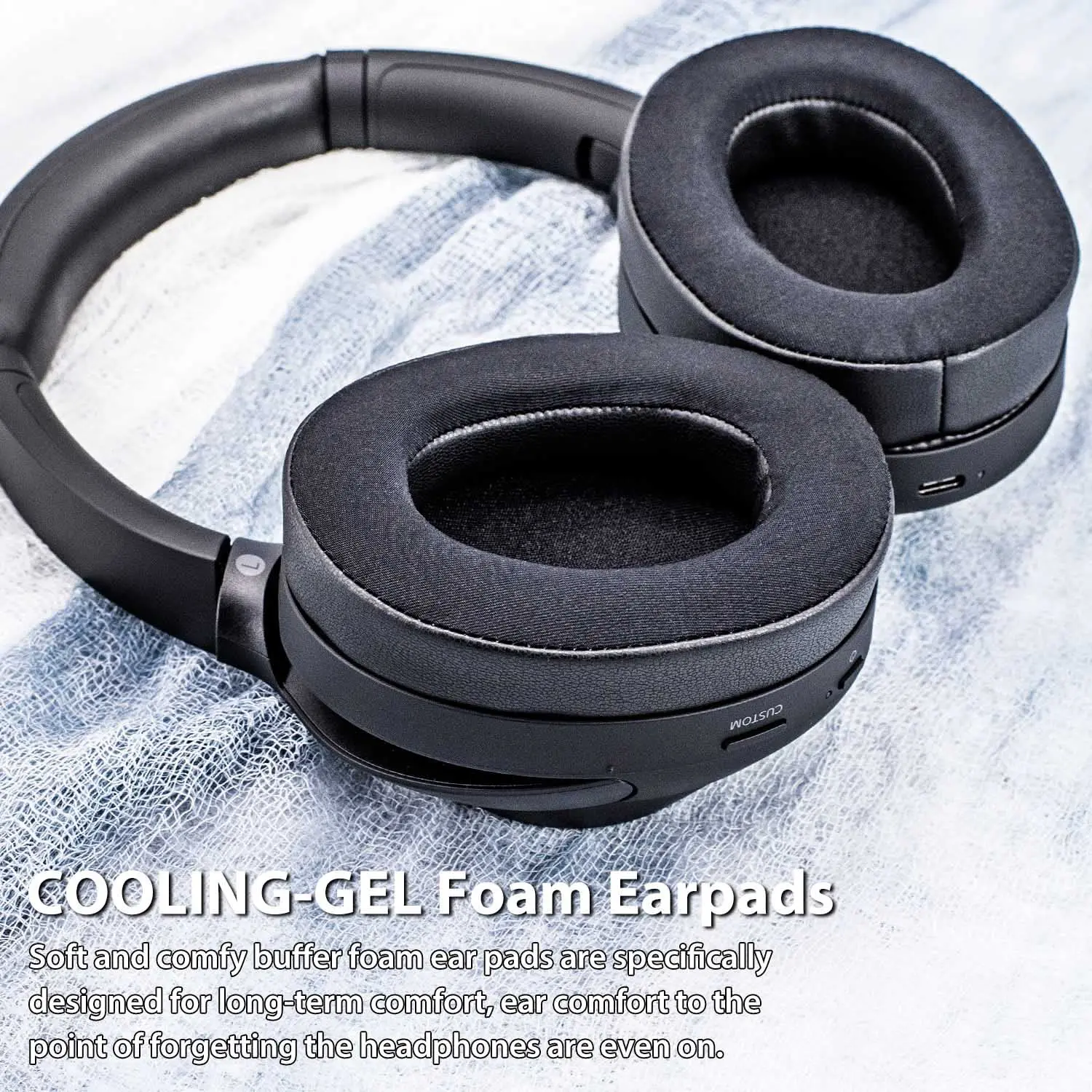 WH-1000XM4 Cooling Gel Earpads Compatible with Sony WH-1000XM4 1000XM4 Headphones with Tuning Pad Breathable Ear Cushion