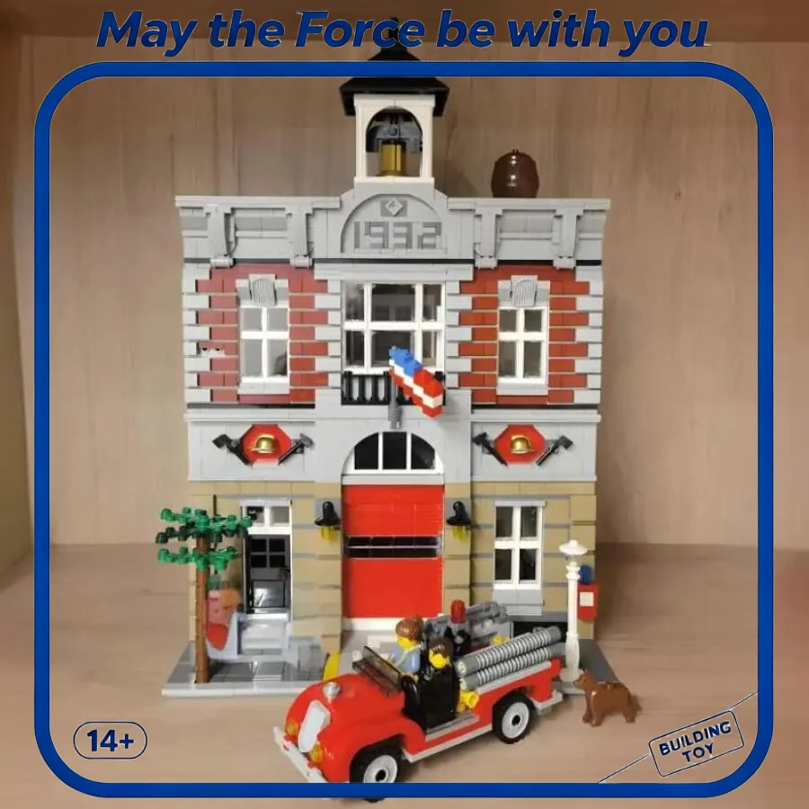 New 2231PCS Street View Series Building Blocks Fire Brigade Puzzle Model Toy Birthday Christmas Gifts Educational Blocks Tools