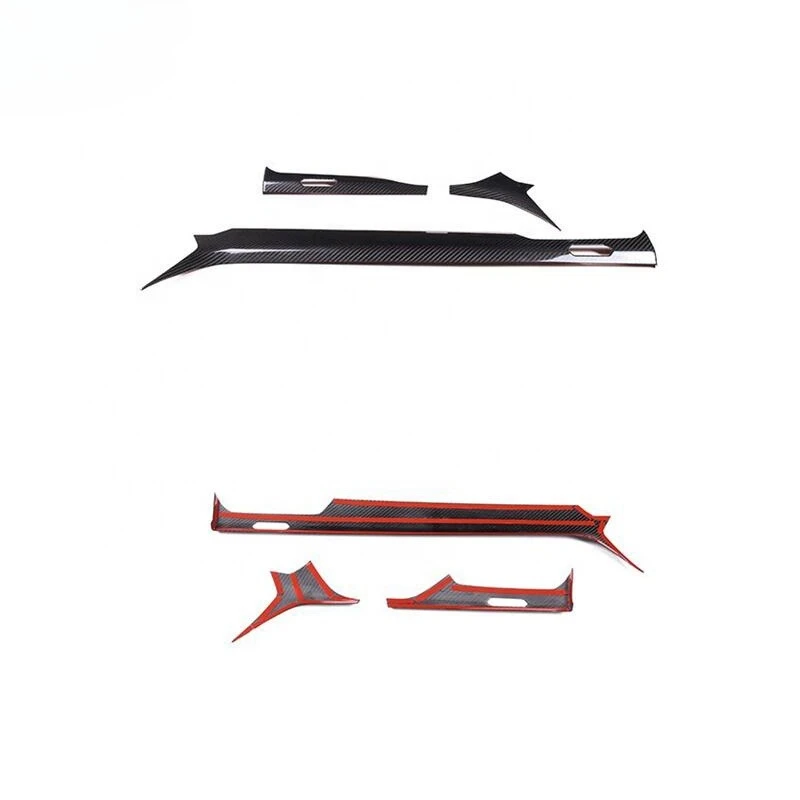 Dry Carbon Fiber Door Trims Air Conditioner Panel Dash Board Cover Interiors Kit for URUS