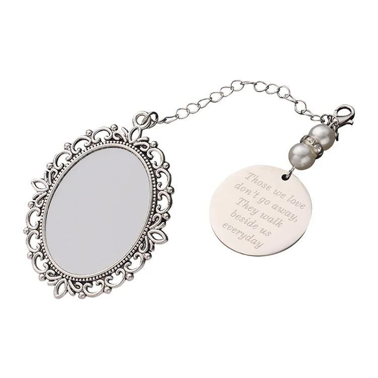 5pcs Creative Wreath Keychain Sublimation Blanks Zinc Alloy Garland Design Key Chains Keyrings For DIY Print Photo Name