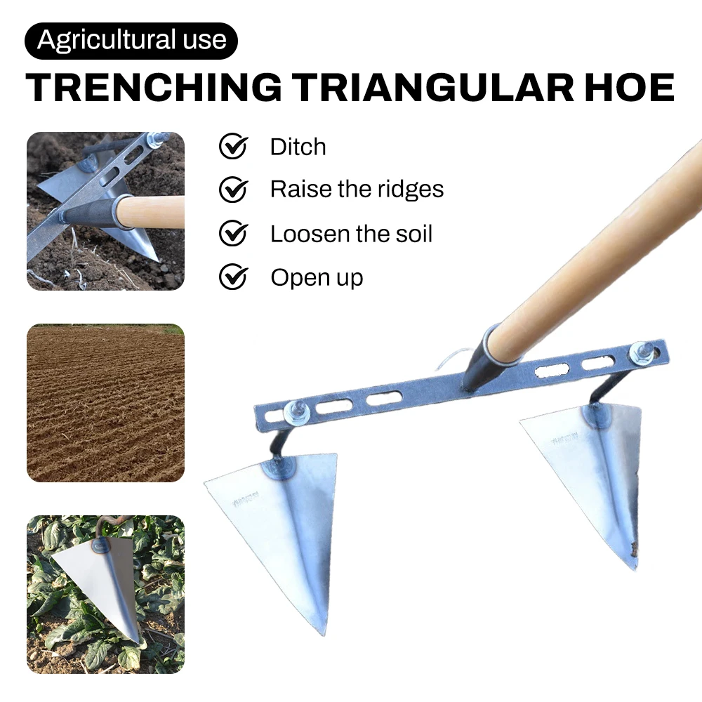

Double-headed triangular hoe