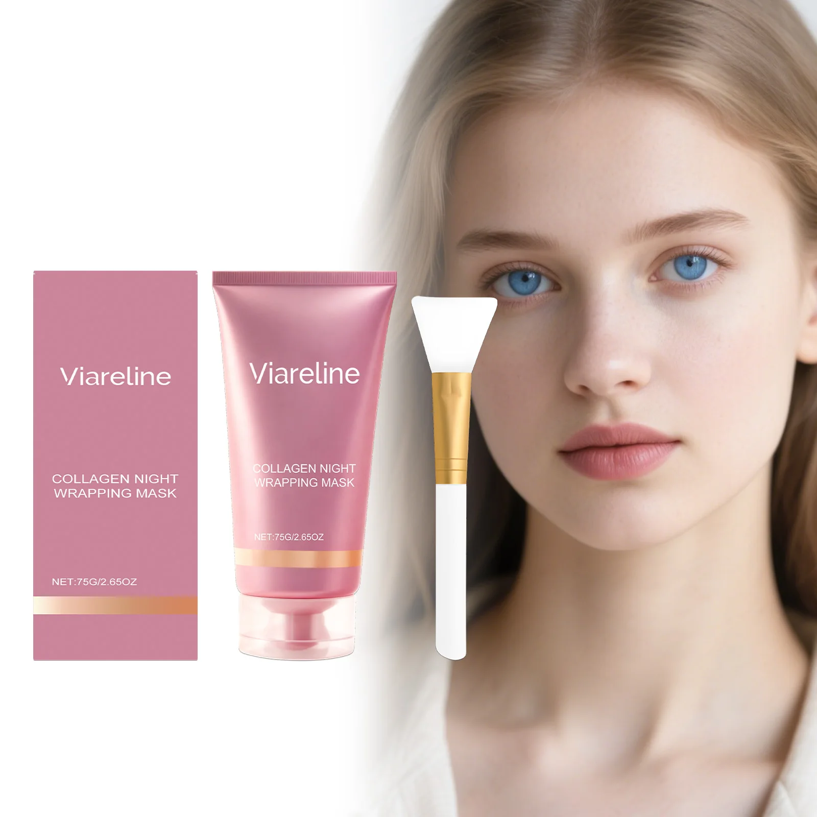 

Collagen Night Peel Off Mask Cleansing Pores Deep Hydrating Reduces Facial Skin Sag Dullness Overnight Moisturize Wrapping Mask