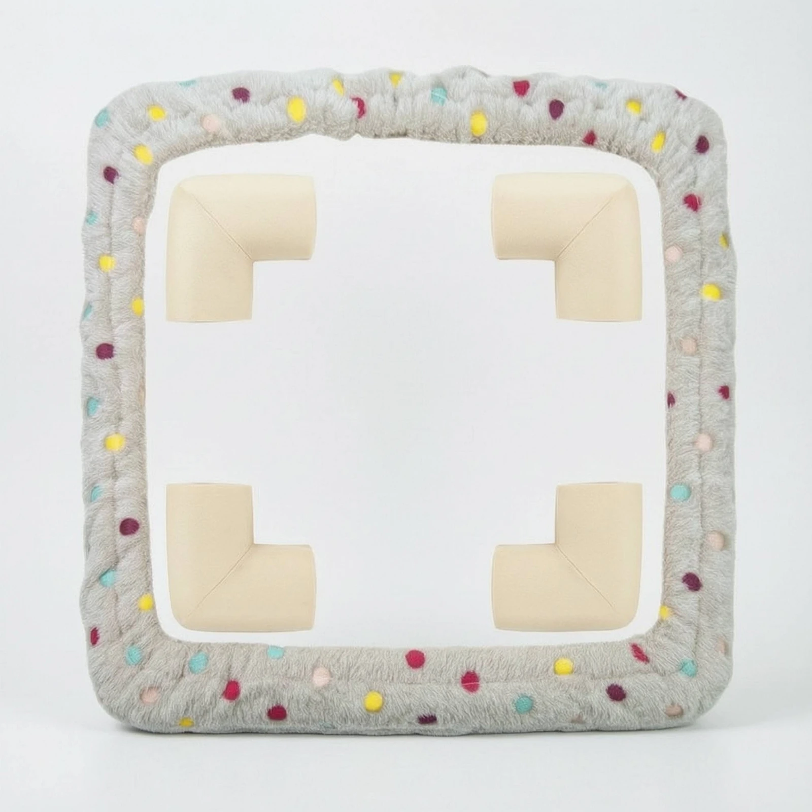 Needle-Frame Cover with Corner Protectors Padded Embroidery Frame Safeguarding Band Hoop Guard Cushioned for Embroiderers