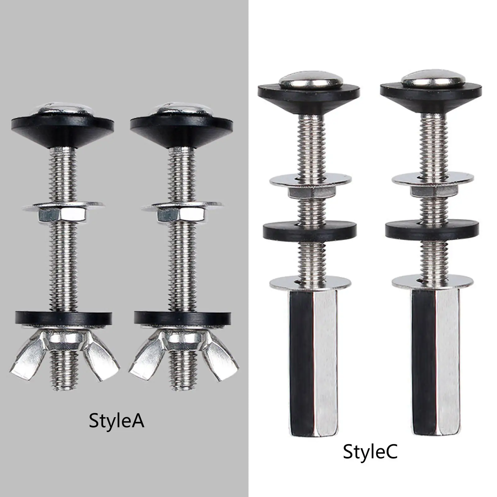 

Universal Toilet Tank Fix Screws Kit Stainless Steel Nuts Washers for Home Bathroom Repair Tools
