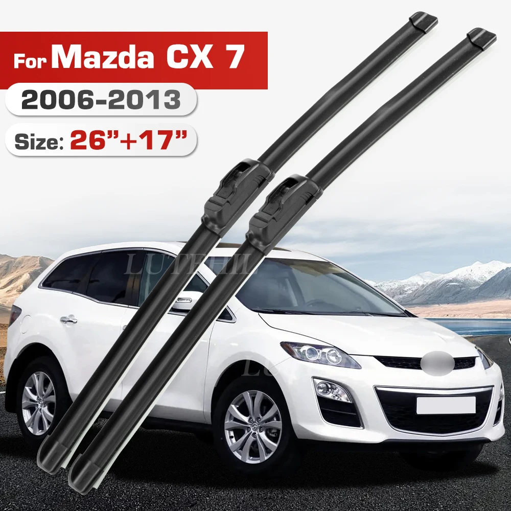 

Стеклоочиститель для Mazda CX 7 2006-2013 2007 2008 2009 2010 2011 2012, передние щетки, лобовое стекло, щетка для лобового стекла 26 "+ 17"