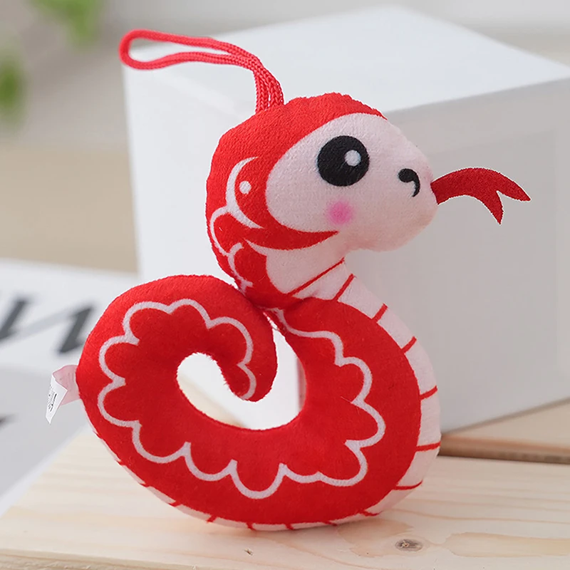 Cute Snake Pendant Plush Doll Pendant Creative Keychain Doll Bag Ornament Car Key Accessories Couple Birthday Toys For Girls