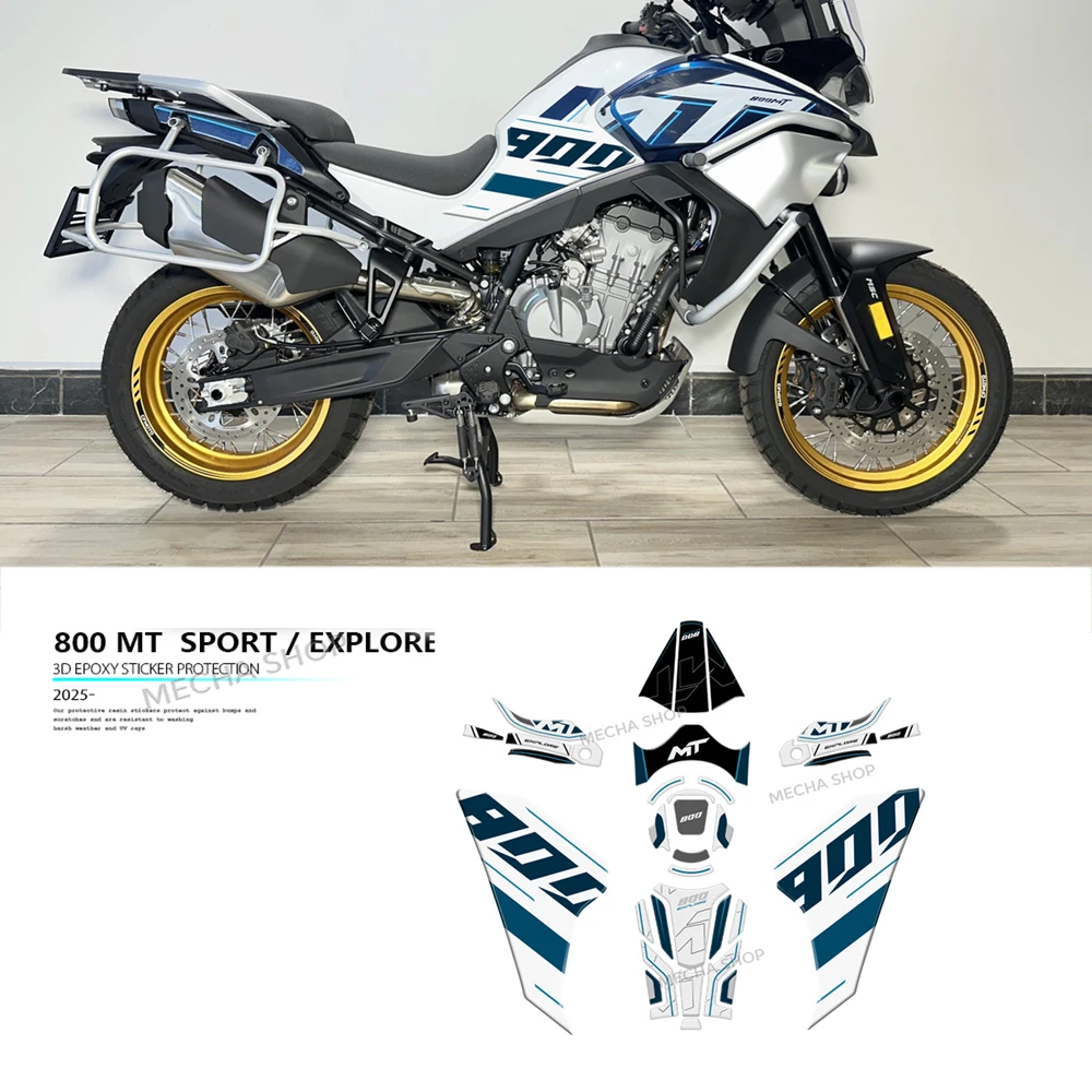 For CFMoto 800MT 800 MT2025 Motorcycle 3D Resin Handguard Decal Hand Guard Protection Sticker