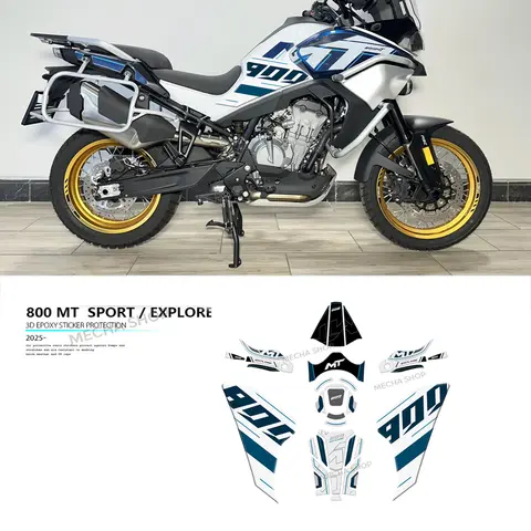 For CFMoto 800MT 800 MT2025 Motorcycle 3D Resin Handguard Decal Hand Guard Protection Sticker
