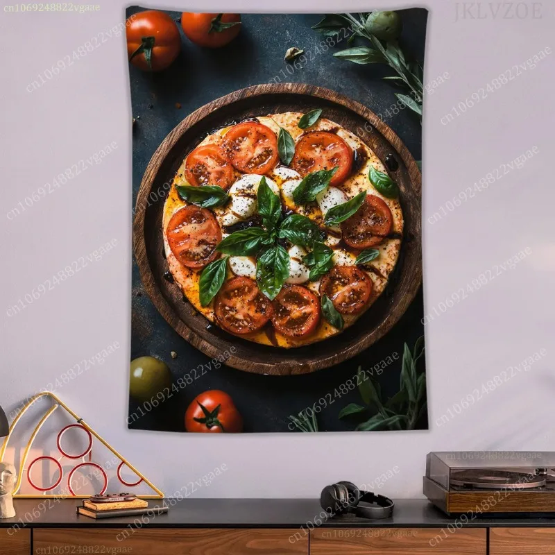 

Pizza Shop Tapestry Posters Pizzeria Shop Wall Art Tapestries For Bedroom Decoration Aesthetic Tapices Flag Snack Bar Wallpaper