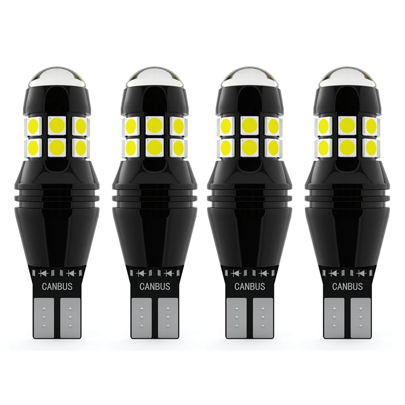 4Pcs T15 3030 Bulb Canbus Error Free 921 W16W 20-SMD LED Backup Light Car Reverse Parking Lamp 6500K Super Bright