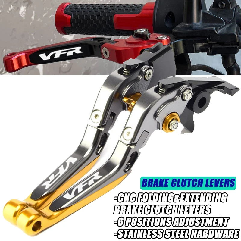 Folding Brake Clutch Levers For VFR 800F/X VFR800 F/VTEC VFR1200X VFR800X Motorcycle CNC Handles Extendable Adjustable