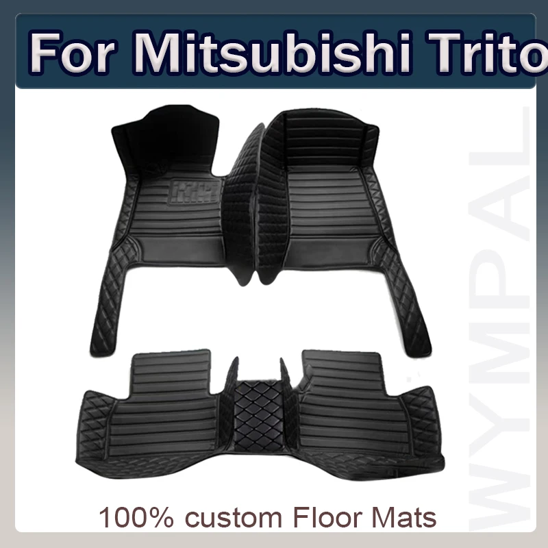 Car Mats For Mitsubishi Triton L200 Sportero Hunter Strakar KA 2005~2014 Waterproof Floor Mat Car Accessories Interior