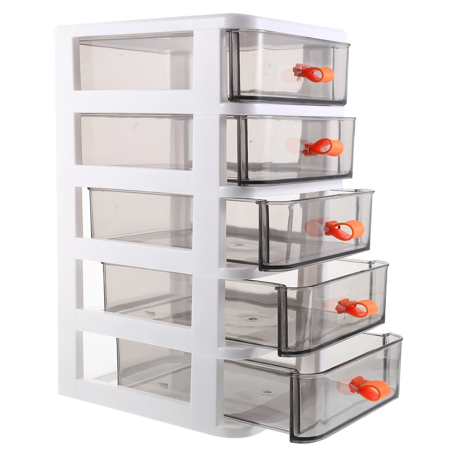 

Desktop File Organizer Plastic Mini Storage Box Small Drawer-type Cabinet Shelf Drawers White Pp