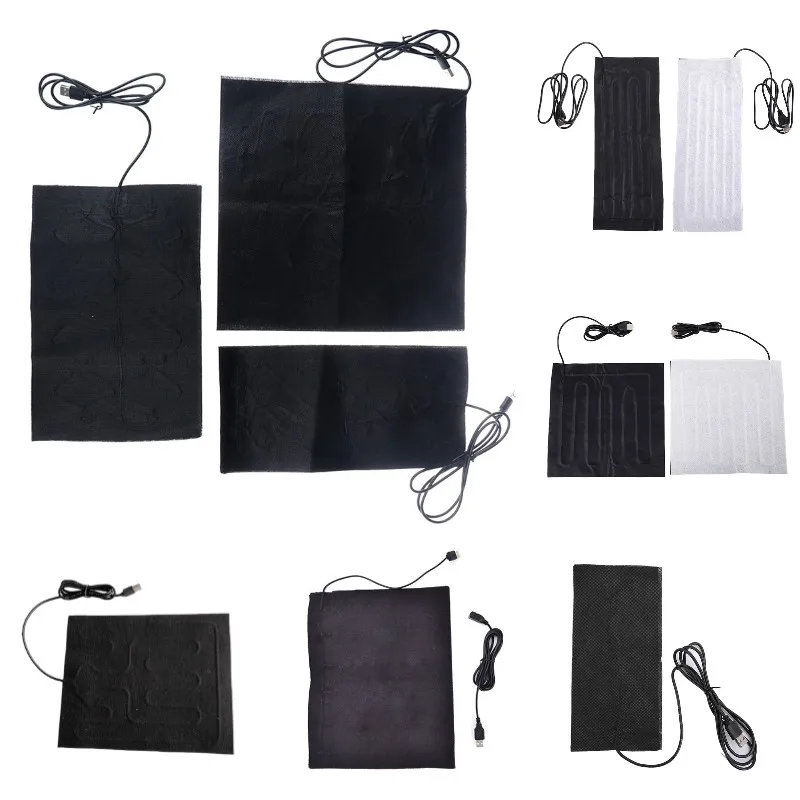 1/2pcs Carbon Fiber Heating Pad Hand Warmer USB Heating Film Electric Winter Infrared Fever Heat Mat