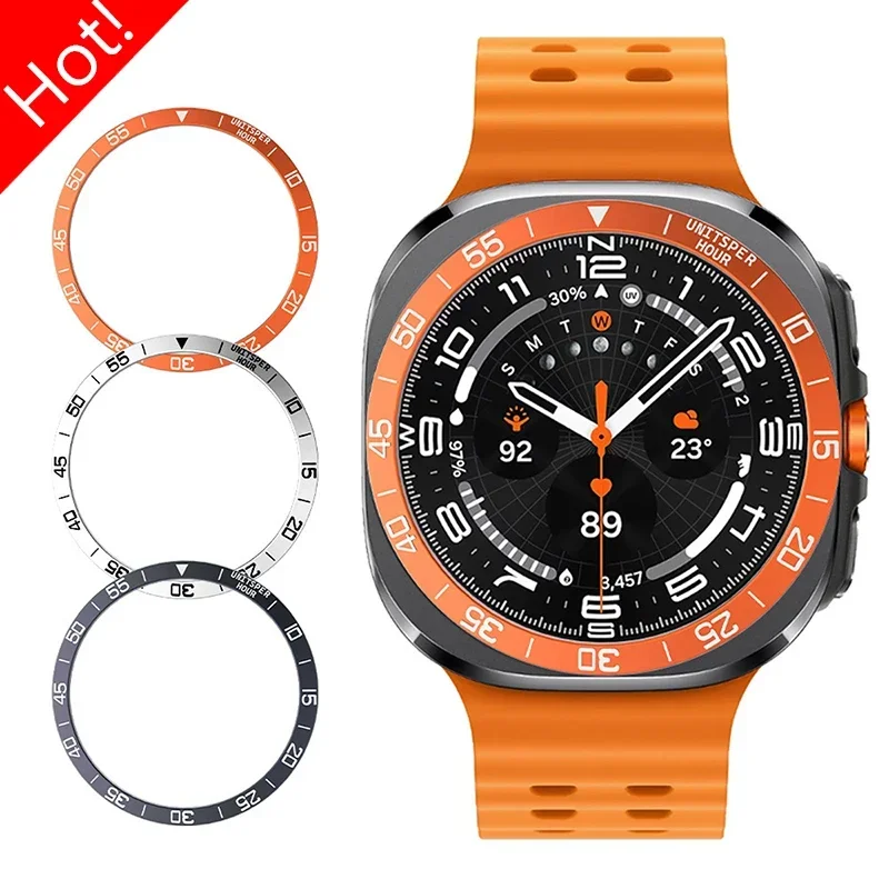 Металлический чехол с кольцом безеля для Samsung Galaxy Watch 7 Ultra Bezel Frame Case Digit Ring для Galaxy Watch Ultra 47 мм, аксессуары для крышки
