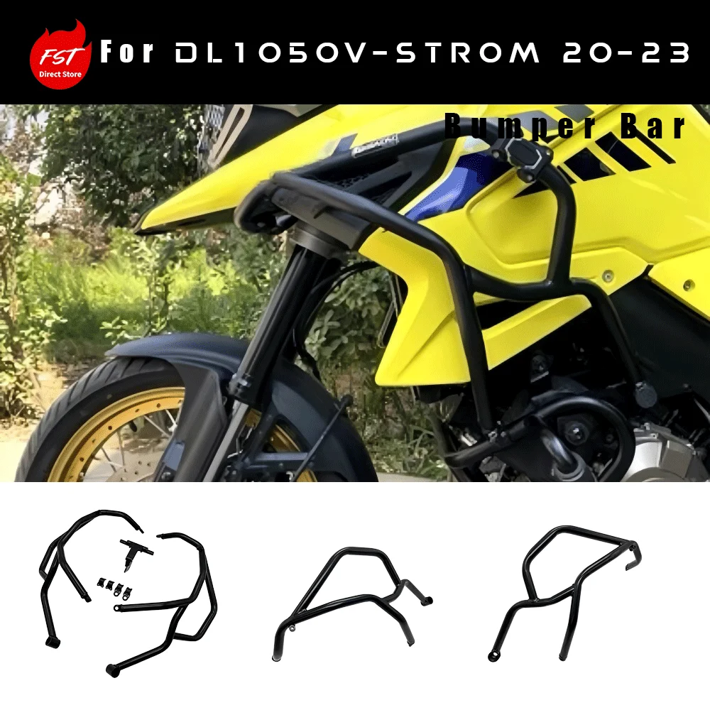 Upper & Lower Crash Bar Bumper Anti-Collision Modified Accessories Fit DL1050 V-Strom DL1050XT 2020-2023