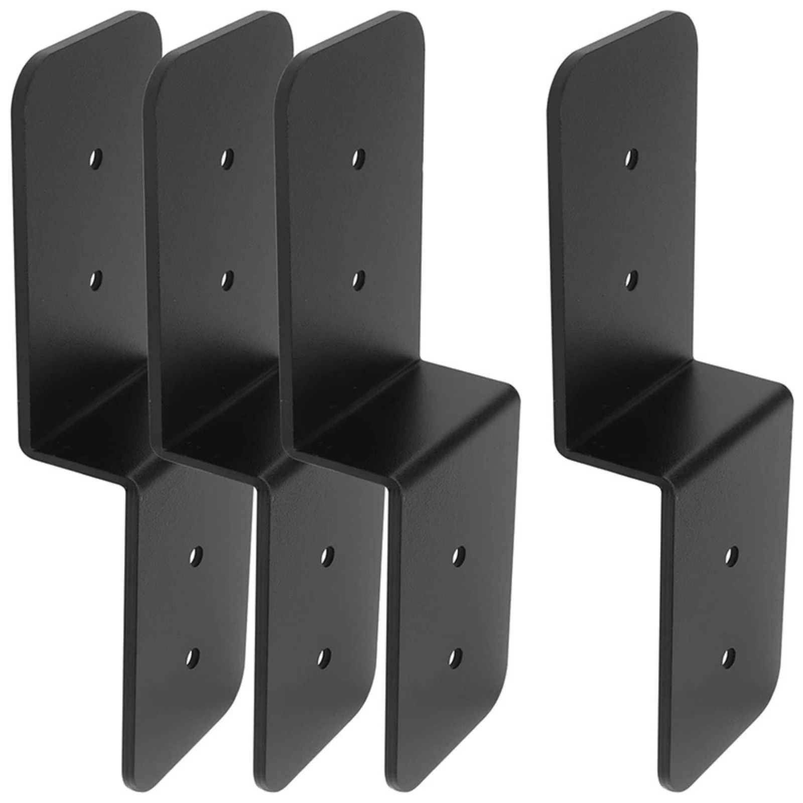 4 Pieces Z Bracket with Screws Carbon Steel Z Bracket Furniture Connector Predrilled Metal for DIYers, Shelves, Pergolas